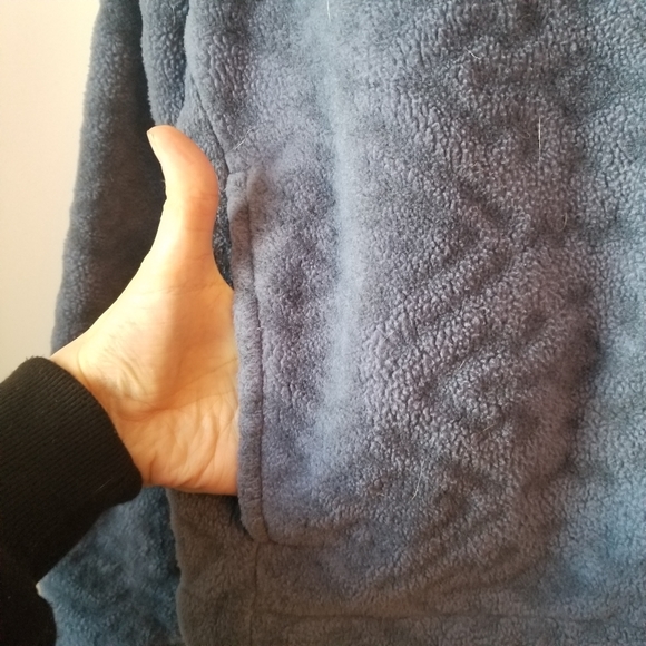 Woolrich women's blue Button front fleece jacket - Picture 6 of 10